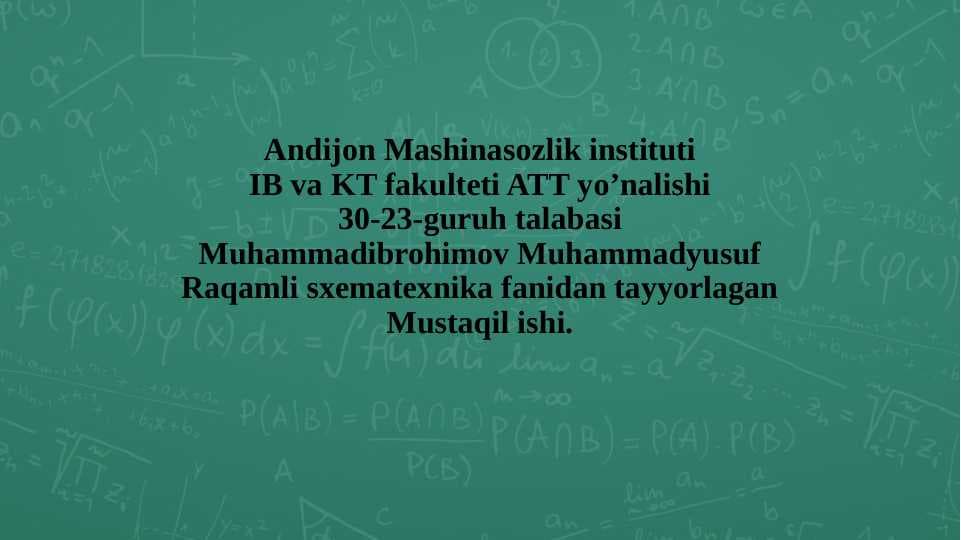 Mavzu:Analog kalitlar,komytatorlar va cheklagichlar.Analog kalitlar va komytatorlar.
