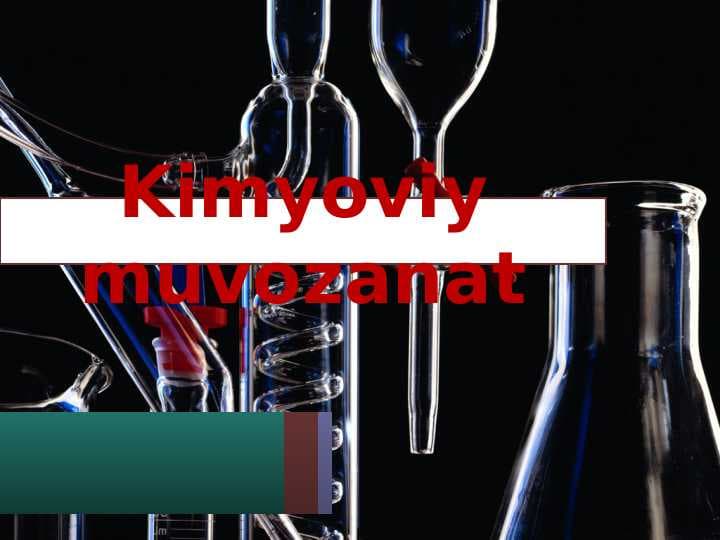 Kimyoviy muvozanat