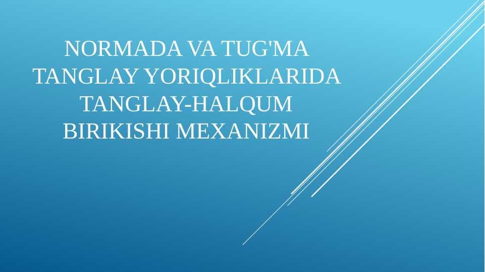 Normada va tug'ma tanglay yoriqliklarida tanglay-halqumbirikishi mexanizmi