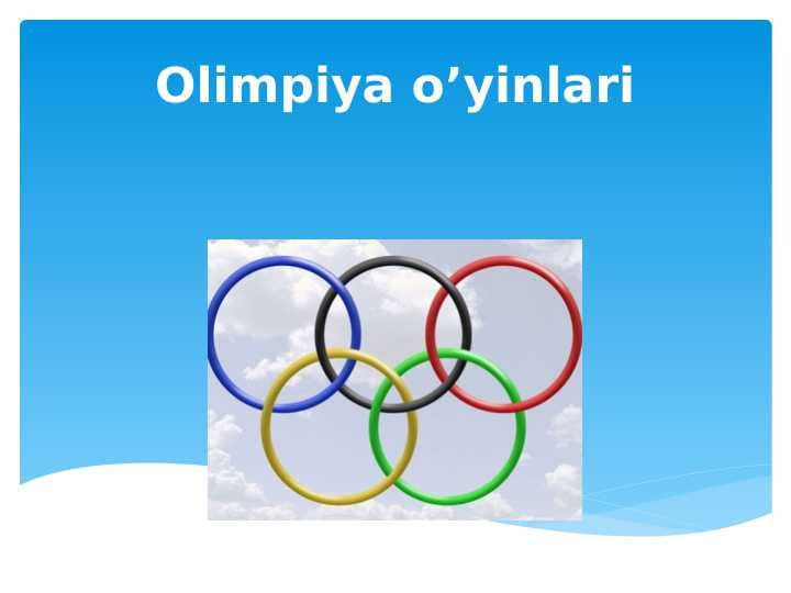 Olimpiya o’yinlari