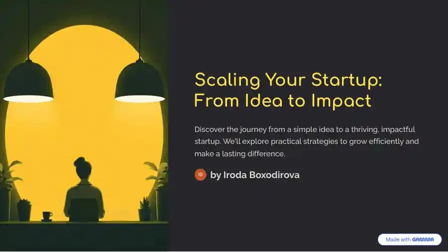 Scaling Your Startup: From Idea to Impact