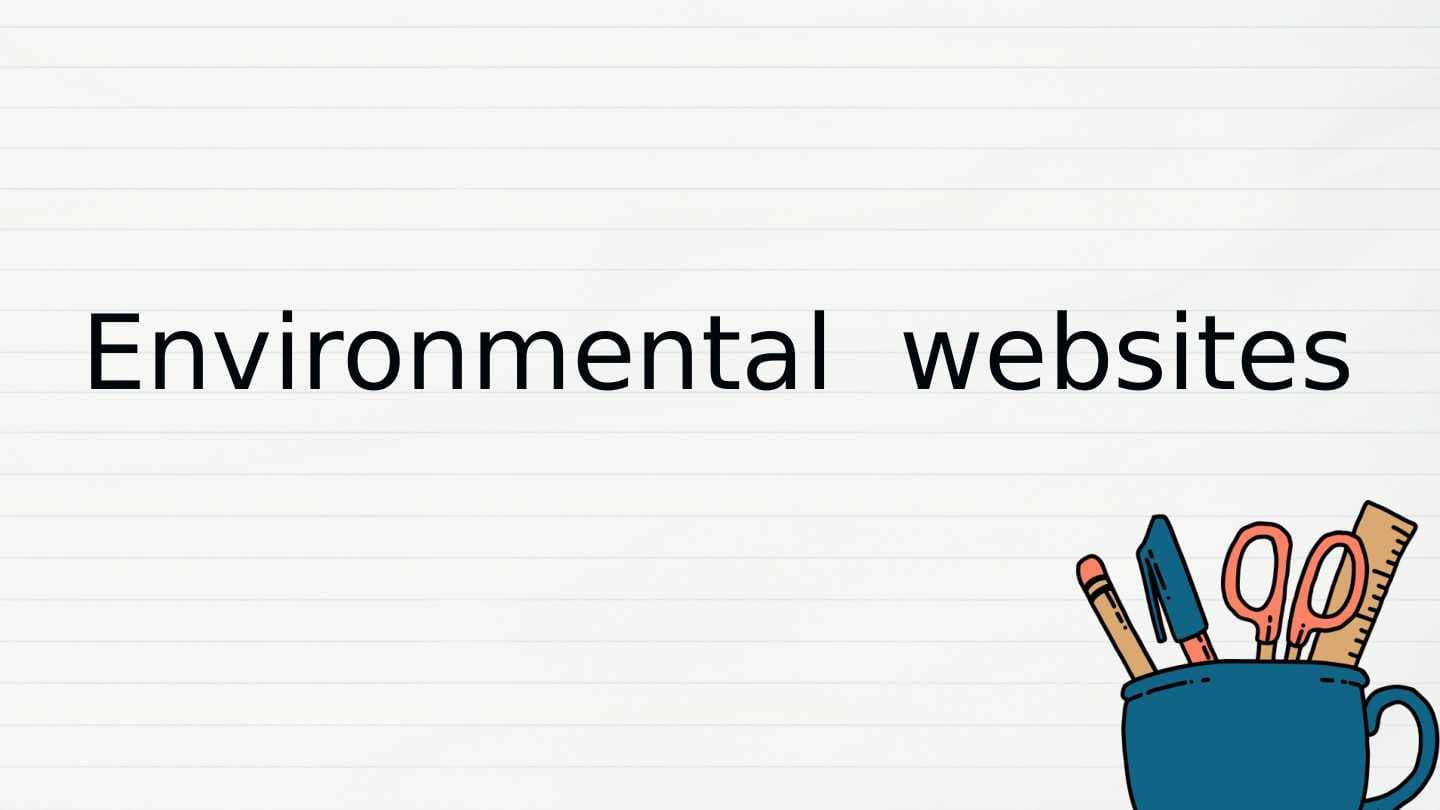 Environmental websites