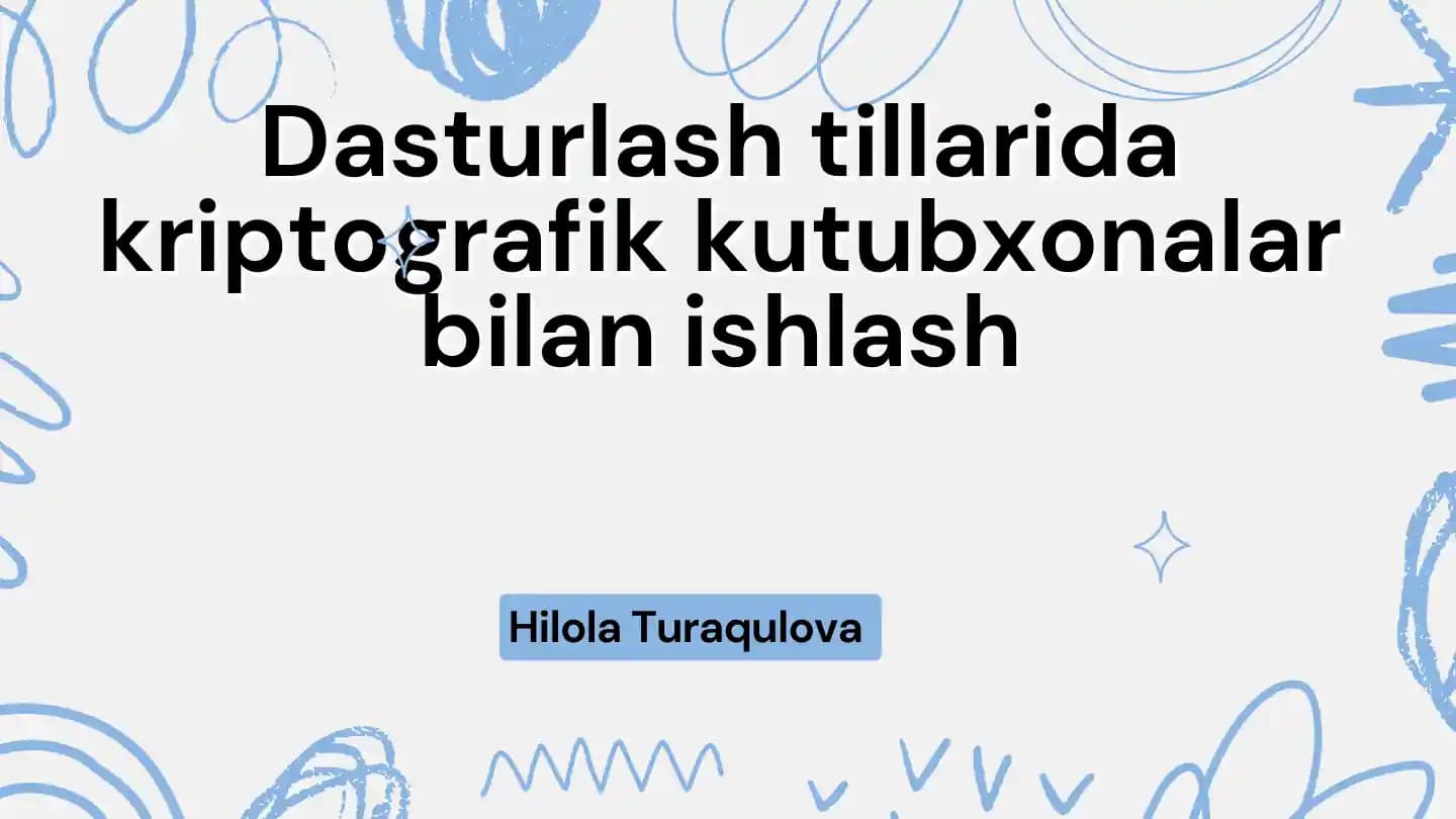 Kriptografiya Tushunchasi va Rivojlanishi