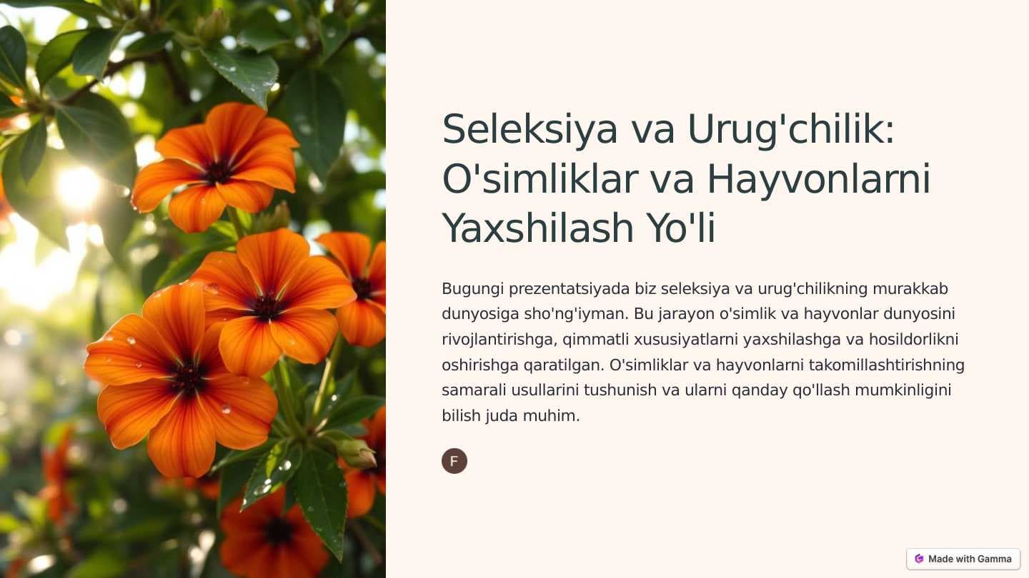 Seleksiya va urug'chilik AGROS