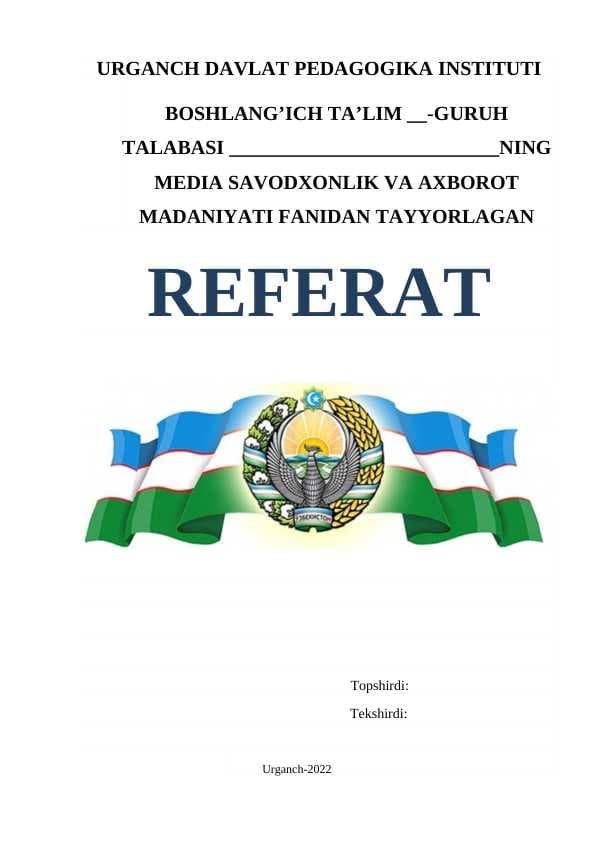 Media makonda axbarotni taqdimetish