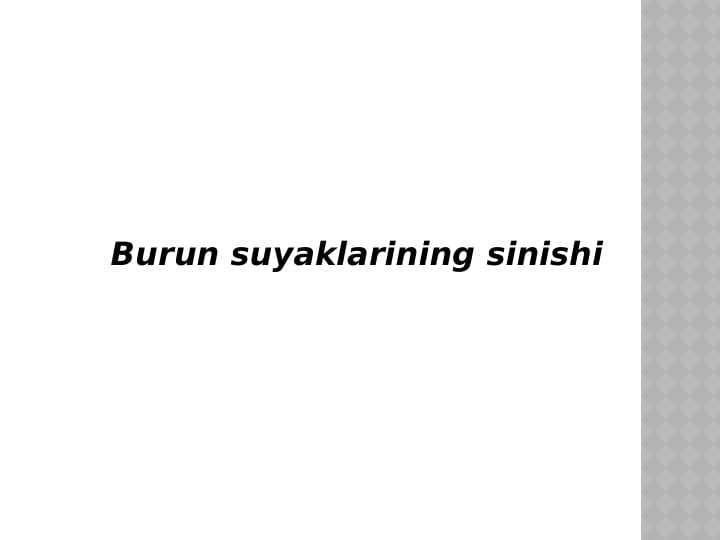 Burun suyagini sinishi