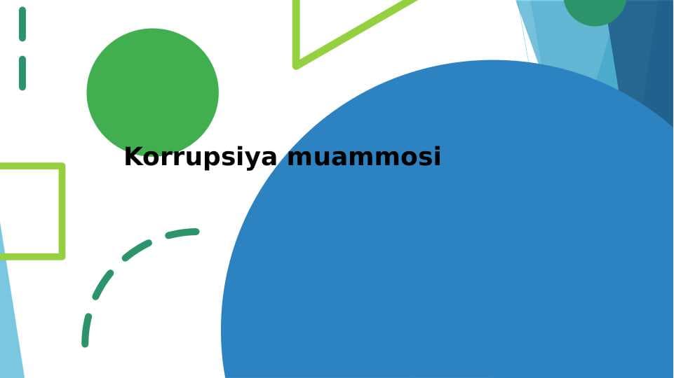 KOrrupsiya muammosi