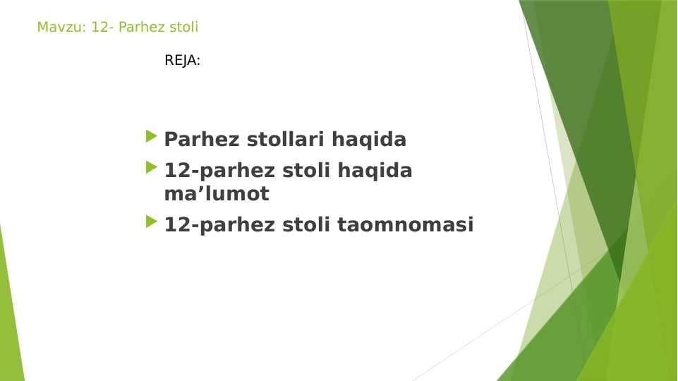 12-parhez stoli