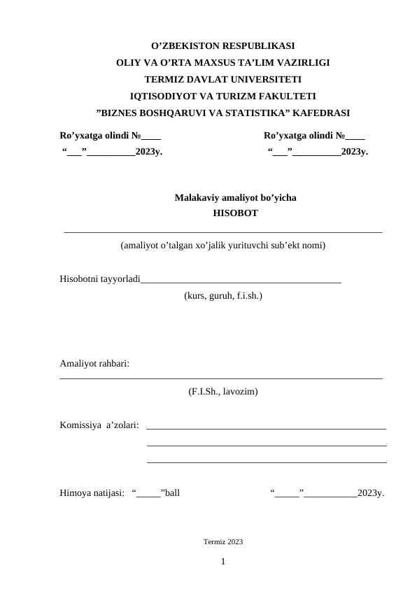 Amaliyot hisobot Ipoteka bank