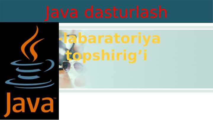 Java dasturlash