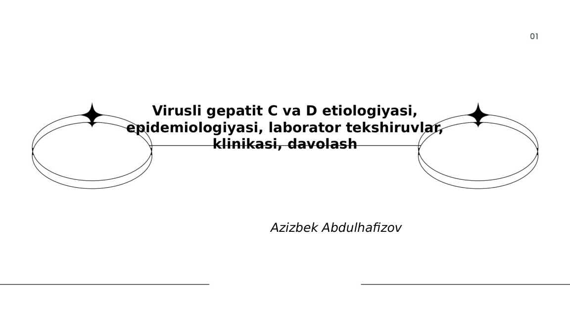 Virusli gepatit C va D etiologiyasi, epidemiologiyasi, laborator tekshiruvlar, klinikasi, davolash