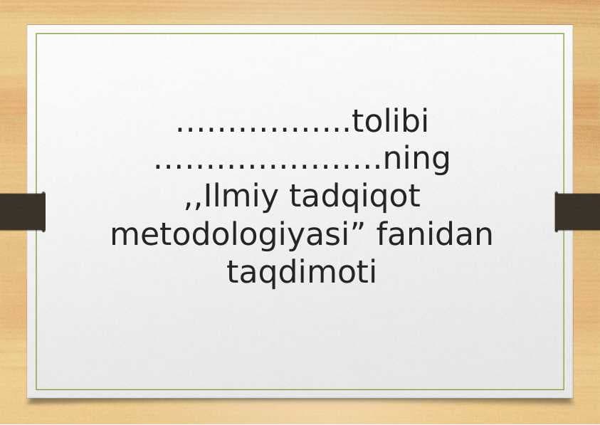 14-MAVZU: Ilmiy tаdqiqоt ishlаrini оlib bоrish, uning nаtijаlаrini rаsmiylаshtirish vа hаyotgа tаtbiq etish. (mаgistrlik dissеrtаtsiyasi misоlidа)