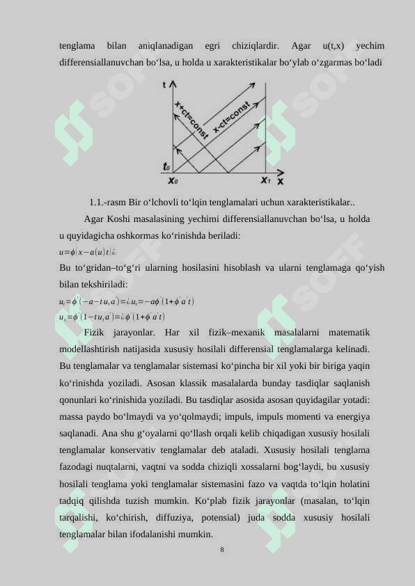 Giperbolik tenglamalarni ayirmali metodlar bilan yechish