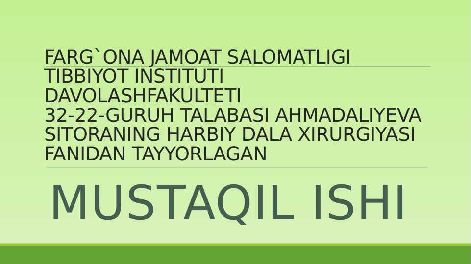 'Uzoq bosilish sindromida jarrohlik amaliyotlari
