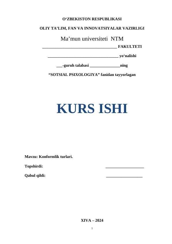 Konformlik turlari