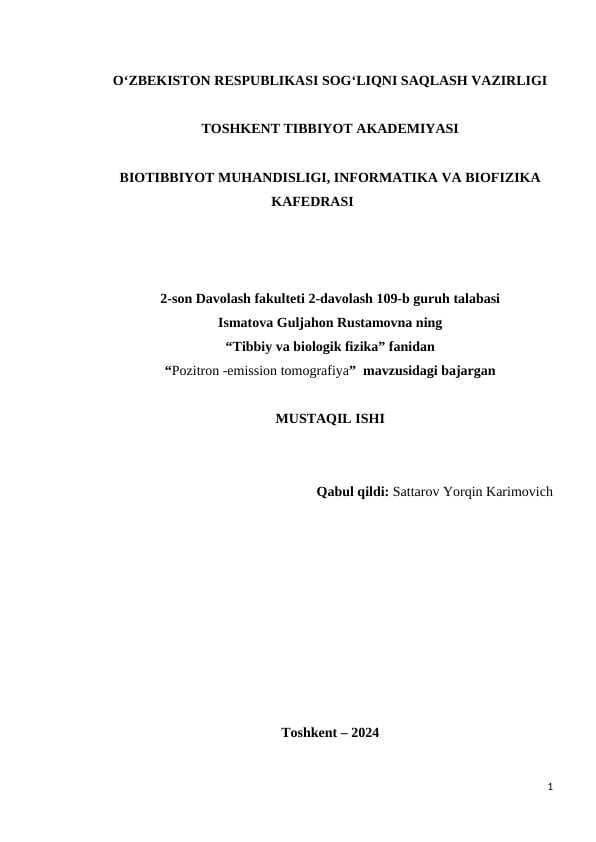 Pozitron -emission tomografiya