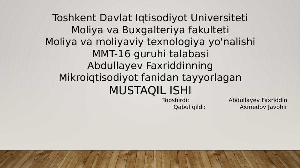 Firma foydasini aniqlash va uni maksimallashtirish