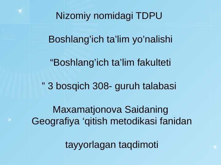 Geografiya darslarida kuzatish orqali yangi bilim va ko'nikmalarni shakllantirish