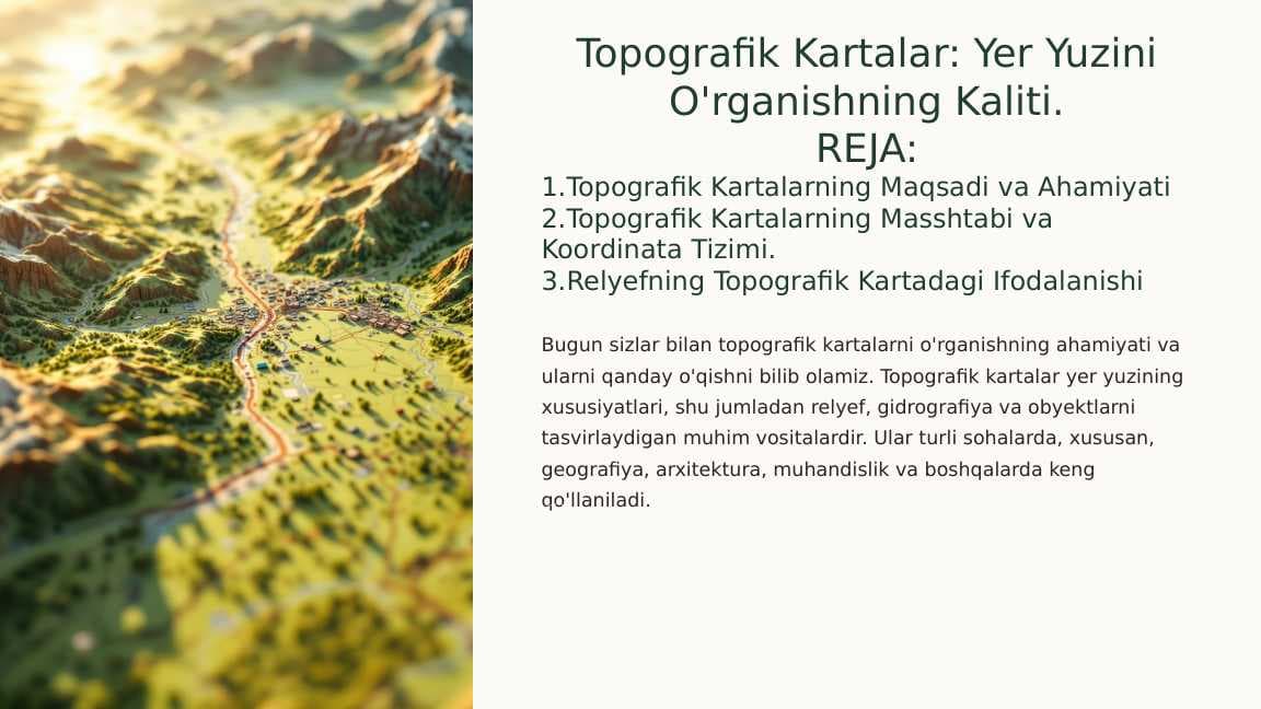 Topografik Kartalar: Yer Yuzini O'rganishning Kaliti.