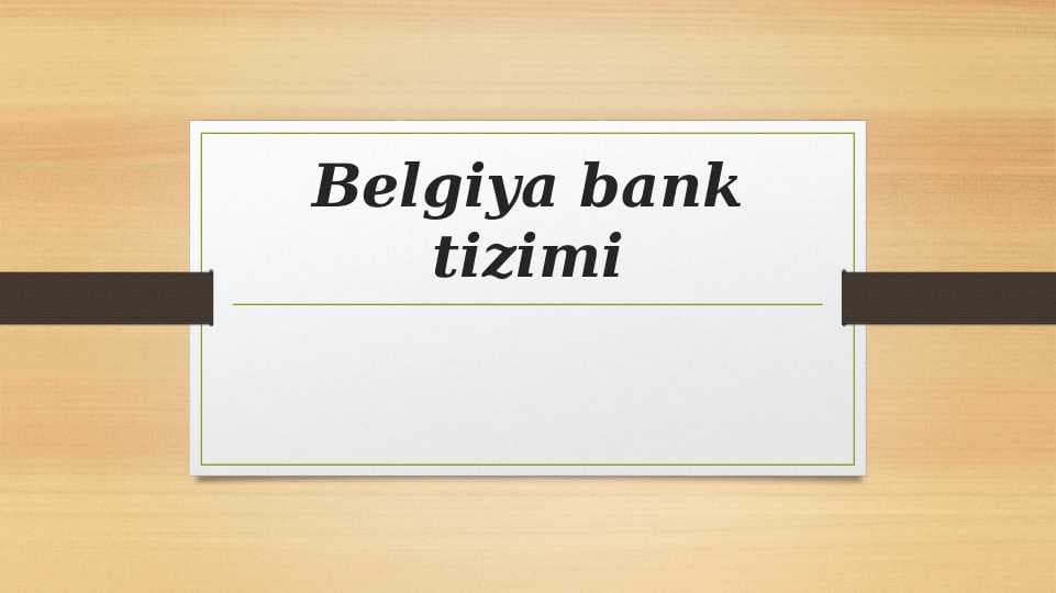 Belgiya Bank tizimi