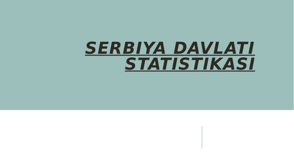 serbiya statistikasi