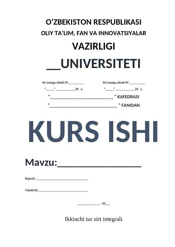 Ikkinchi tur sirt integrali