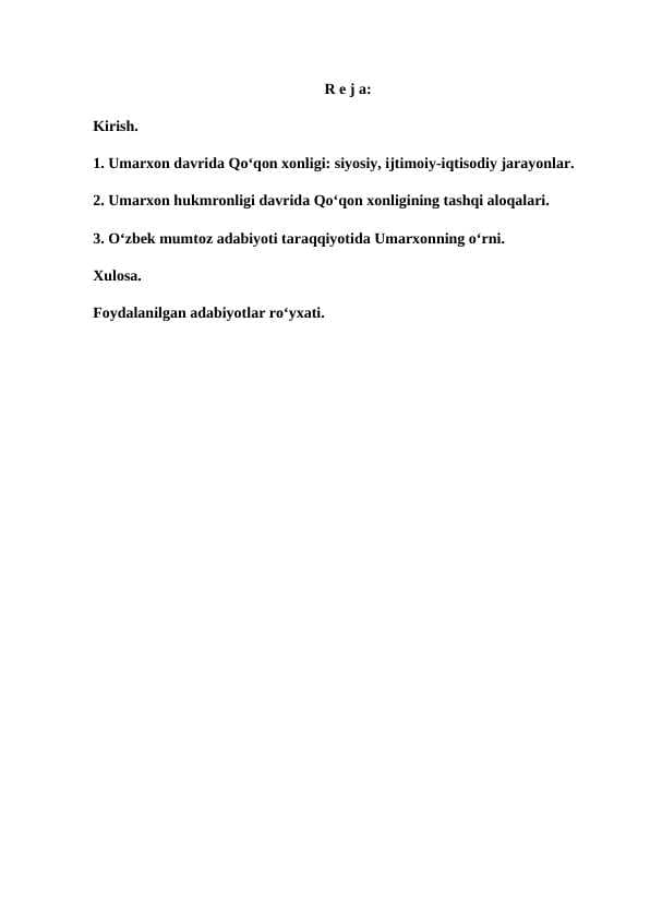 Umarxon davrida Qo‘qon xonligi
