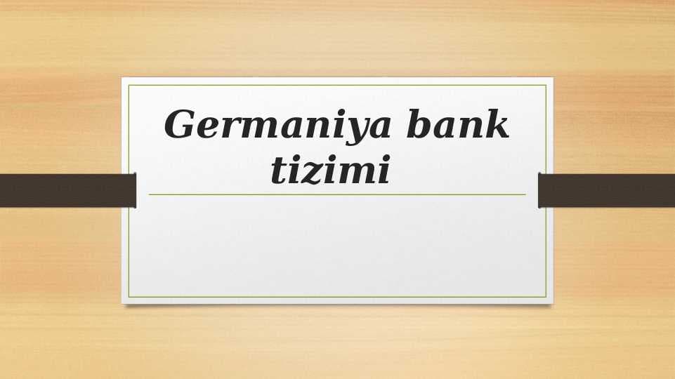 Germaniya bank tizimi