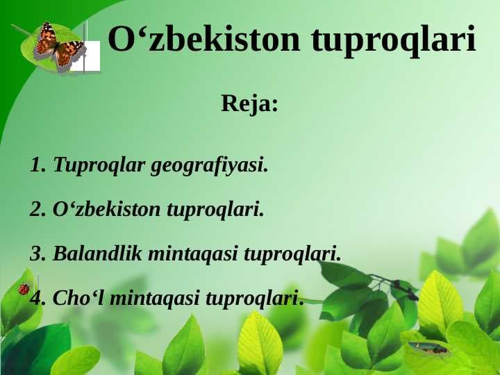 O‘zbekiston tuproqlari
