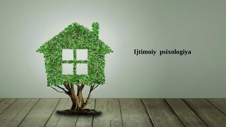 Ijtimoiy  psixologiyaning asosiy va zamonaviy yo‘nalishlari pptx