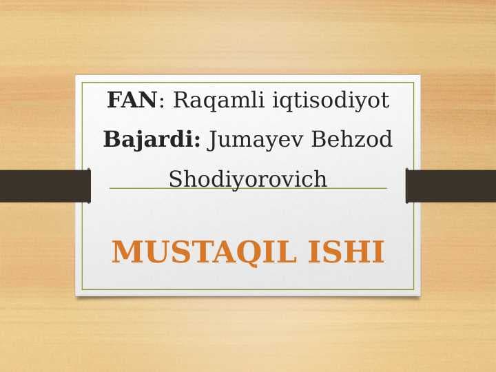 Qo'shimcha texnologiyalar. Raqamli iqtisodiyotdagi sanoat deformasiyasi