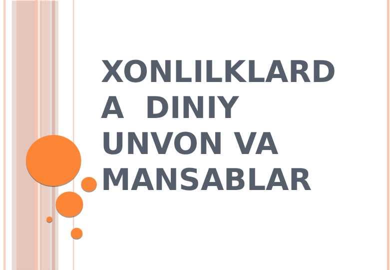 Qo’qon xonligida diniy unvon va mansablar