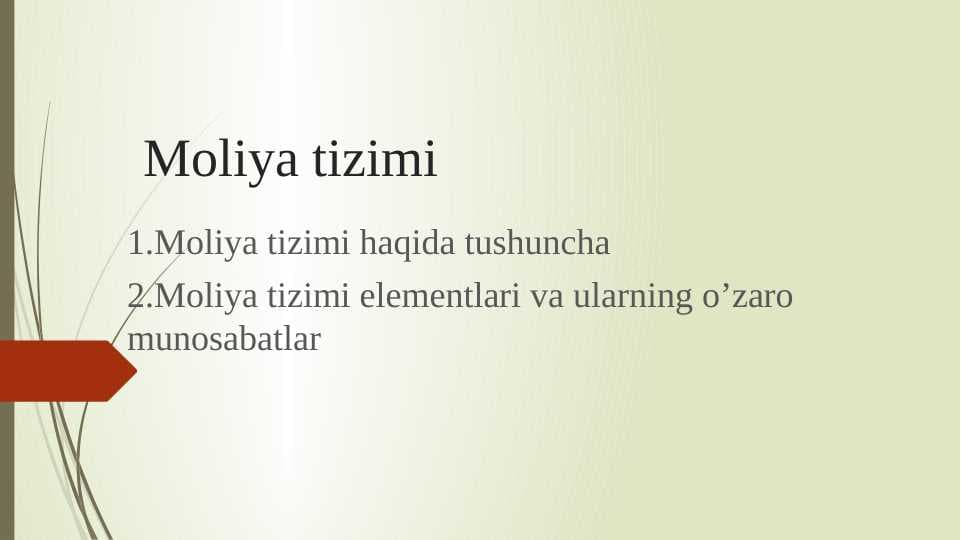 Moliya tizimi