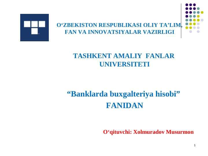 Qimmatli qog’ozlar bo’yicha operatsiyalar hisobi.