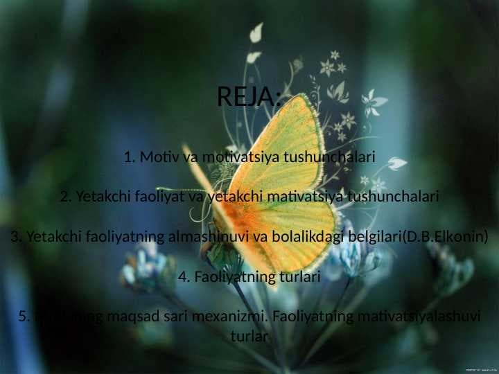 Motiv va motivatsiya tushunchalari