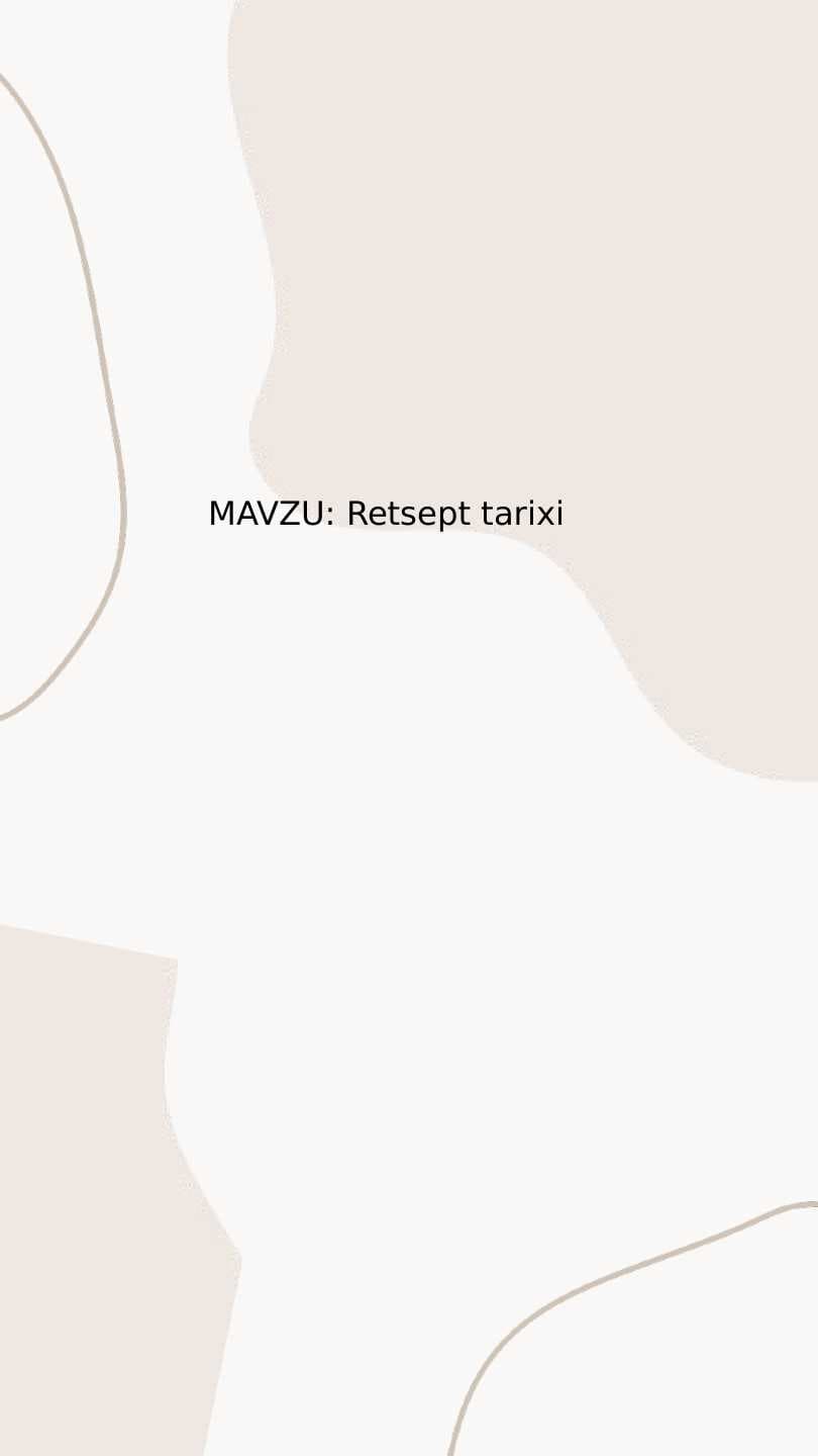 Retsept tarixi