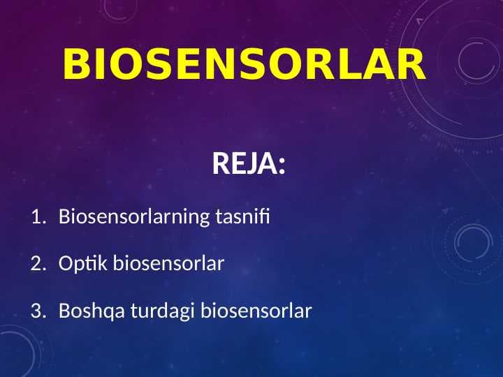 Biosensorlar