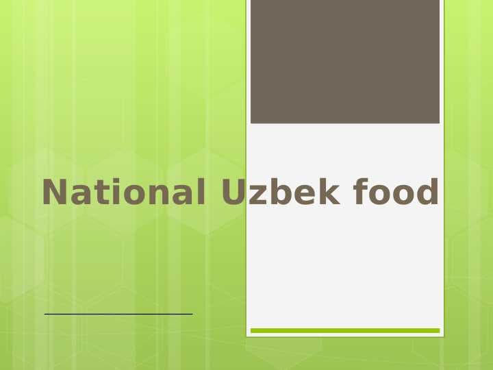 National Uzbek food