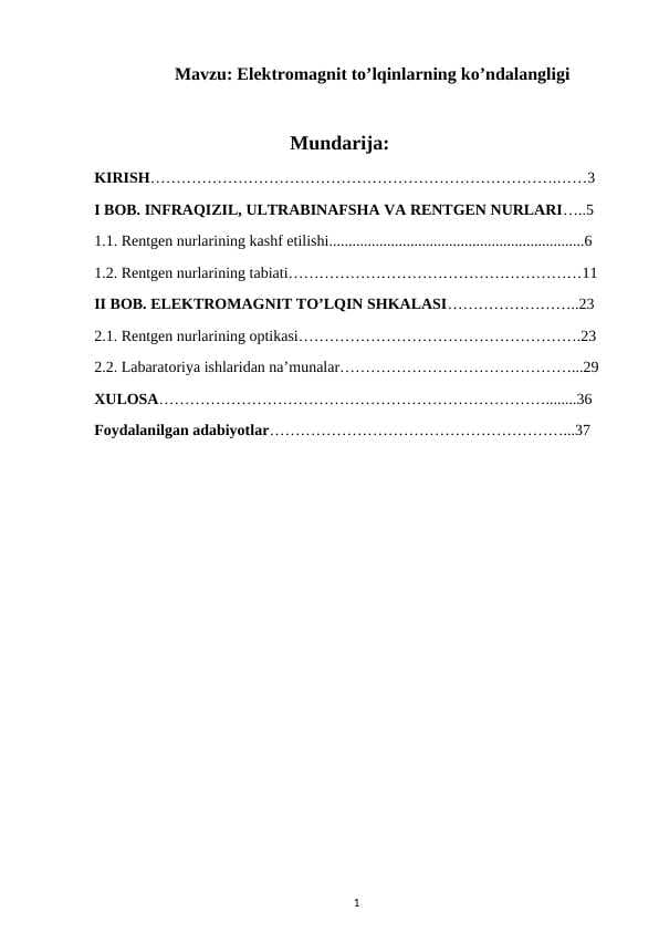 Elektromagnit to'lqinlarning ko'ndalangligi