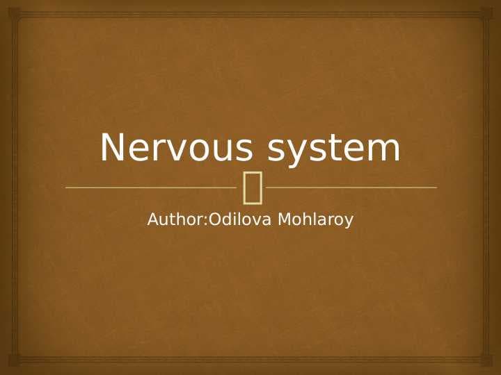 Nervous system