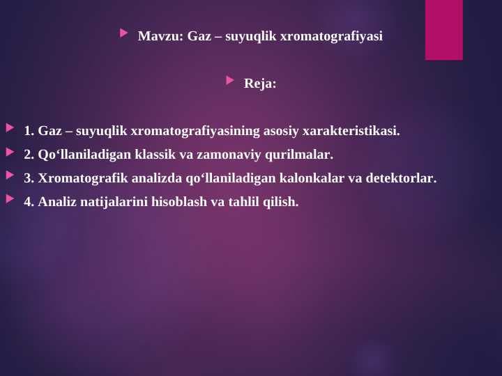 Gaz – suyuqlik xromatografiyasi