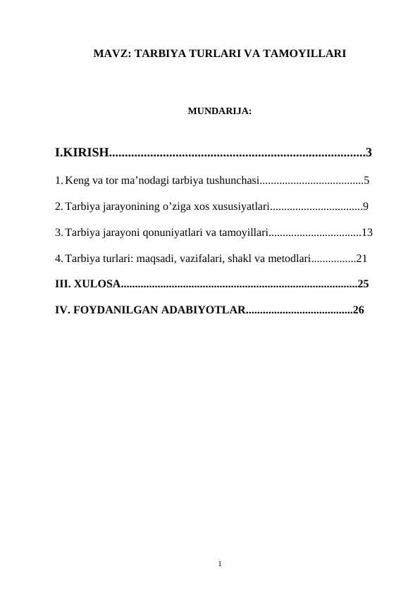 TARBIYA TURLARI VA TAMOYILLARI.docx