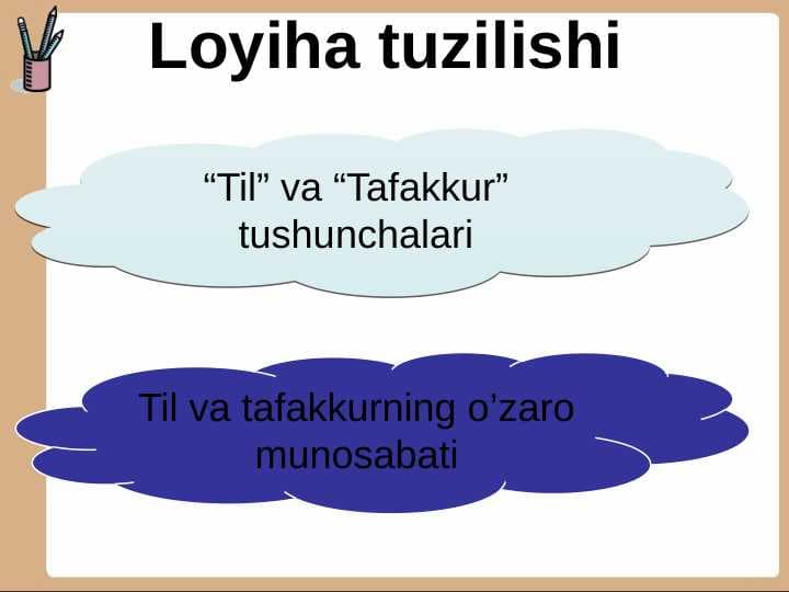 Til va tafakkurning o’zaro munosabati