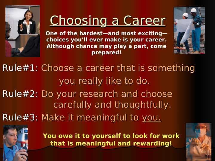 Choosing a Career