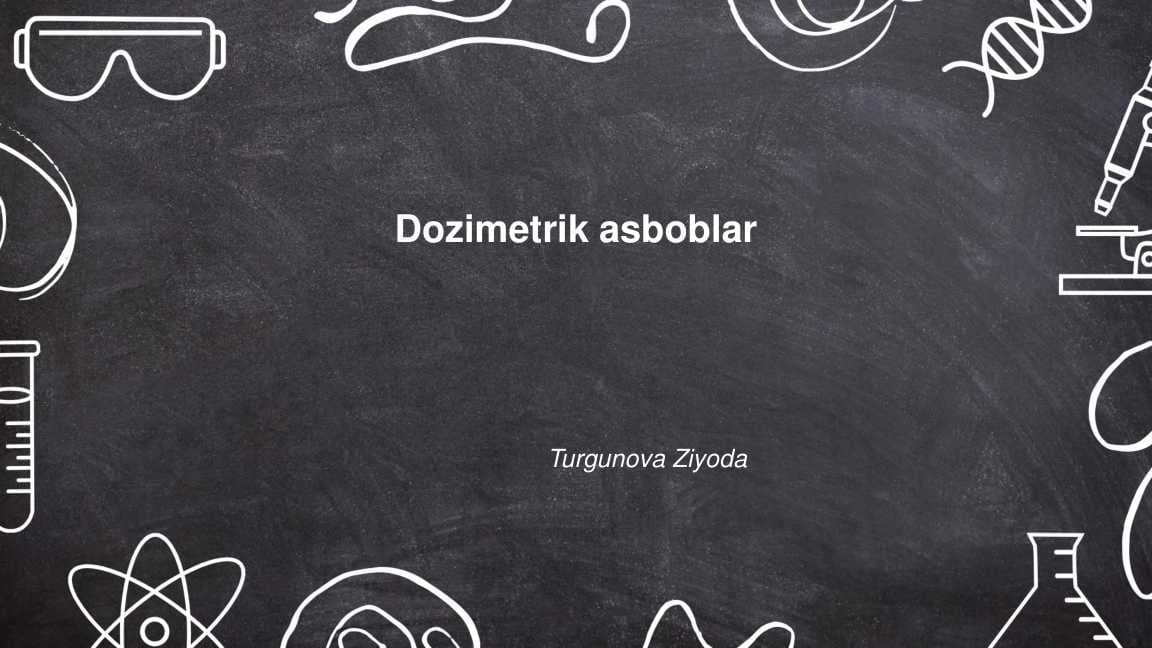 Dozimetrik asboblar(AI)