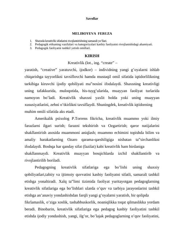 Kreativlik