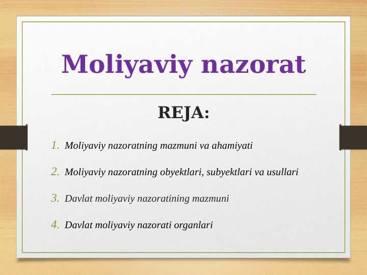 Moliyaviy nazorat