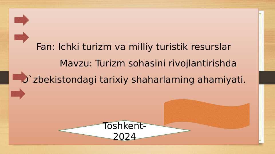 Turizm sohasini rivojlantirishda Oʻzbekistondagi taʼrixi shaharlarni ahamiyati