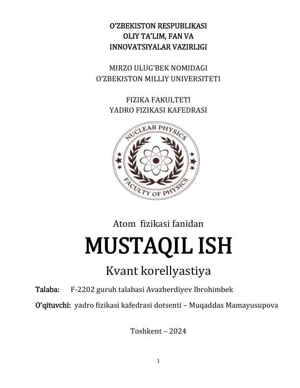 Kvant korellyastiya 4