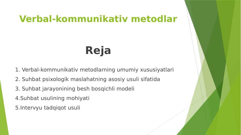 Verbal-kommunikativ metodlar